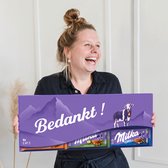 Mega Milka - "Bedankt!" - 600 gram - Chocoladereep - Chocolade
