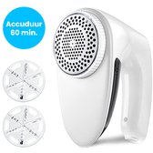 Bol.com Auronic Elektrische Pluizenverwijderaar - Draadloos - Accuduur 60 minuten - 2 Extra Opzetstukken - Wit aanbieding