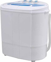 Lowander mini wasmachine - Met centrifuge en dubbele trommel - Campingwasmachine - 5KG - Wit