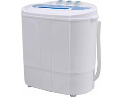 Lowander mini wasmachine - Met centrifuge en dubbele trommel - Campingwasmachine - 5KG - Wit