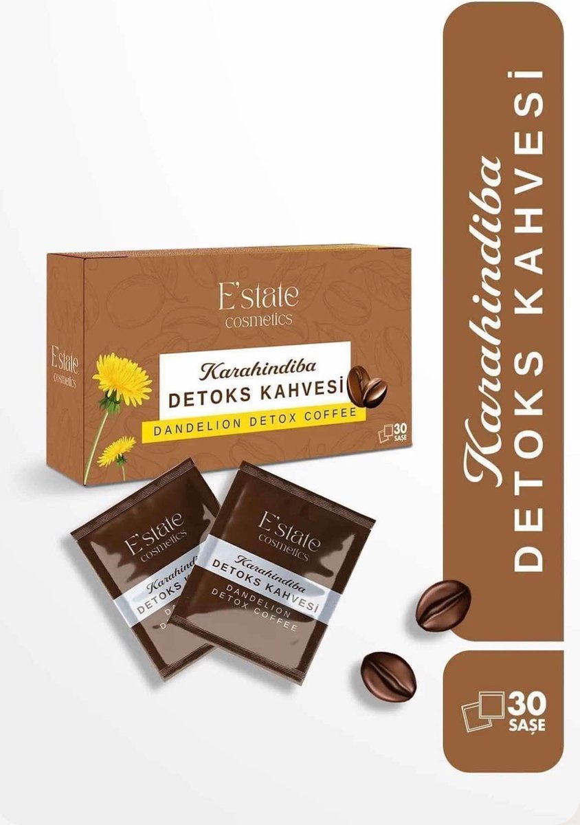 Goedkoopste E'state Paardenbloem (KaraHindiba) Detox Koffie 30 Zakjes - 150 Gr forx5