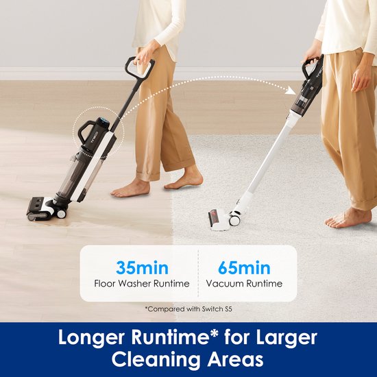 Tineco Floor One Switch S6 PET - Vloerreiniger & Steelstofzuiger