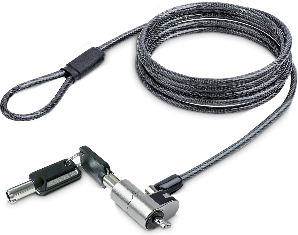 StarTech.com Nano Laptop Cable Lock, 6ft (2m), Anti-Theft Keyed Lock, Security Cable Locks Nano Slot Computers, For HP EliteBookLenovo ThinkPad X12-1