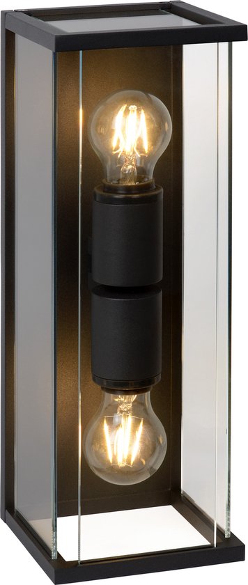 Lucide CLAIRE - Wandlamp Binnen/Buiten - 2xE27 - IP54 - Antraciet