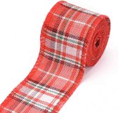 Tartan Ruit Rood Wit Groen