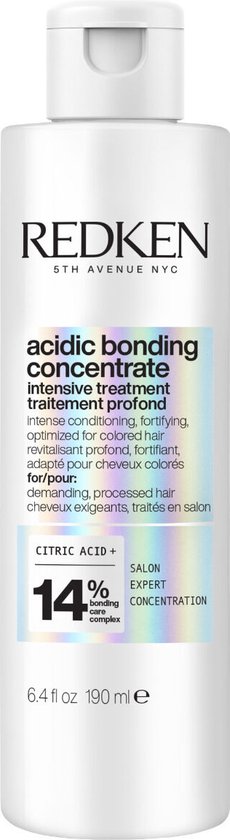 Redken - Acidic Bonding Concentrate - Masque capillaire pré-traitement - Bonding Soins - Restaure et renforce - 190 ml