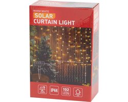 Solar gordijnverlichting - LED Licht - 192 leds - 150-180 eentimer - Warm wit licht