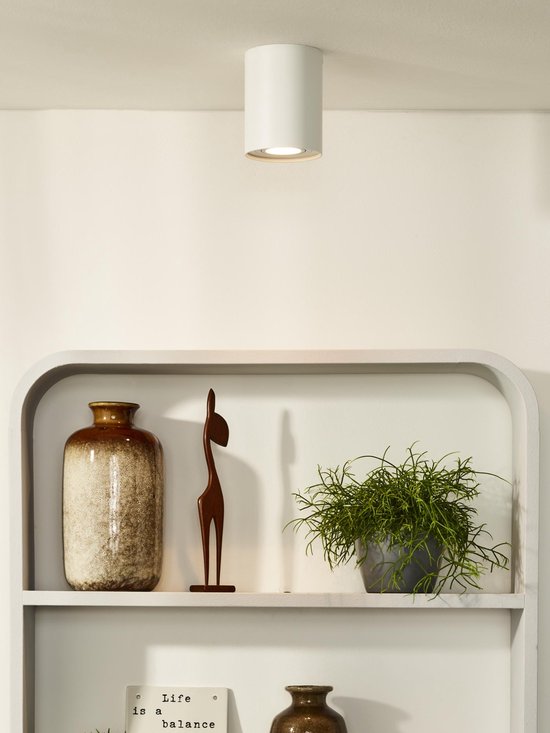 Lucide TUBE - Spot plafond - Ø 9,6 cm - 1xGU10 - Blanc