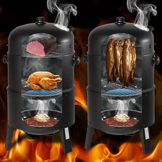 Betaalbare Goederen® houtskool bbq - buitenkeuken - zwart - Barbecue - barbeque - barbecues - gas - familie - houtskoolgrill van Merkloos — afbeelding 5
