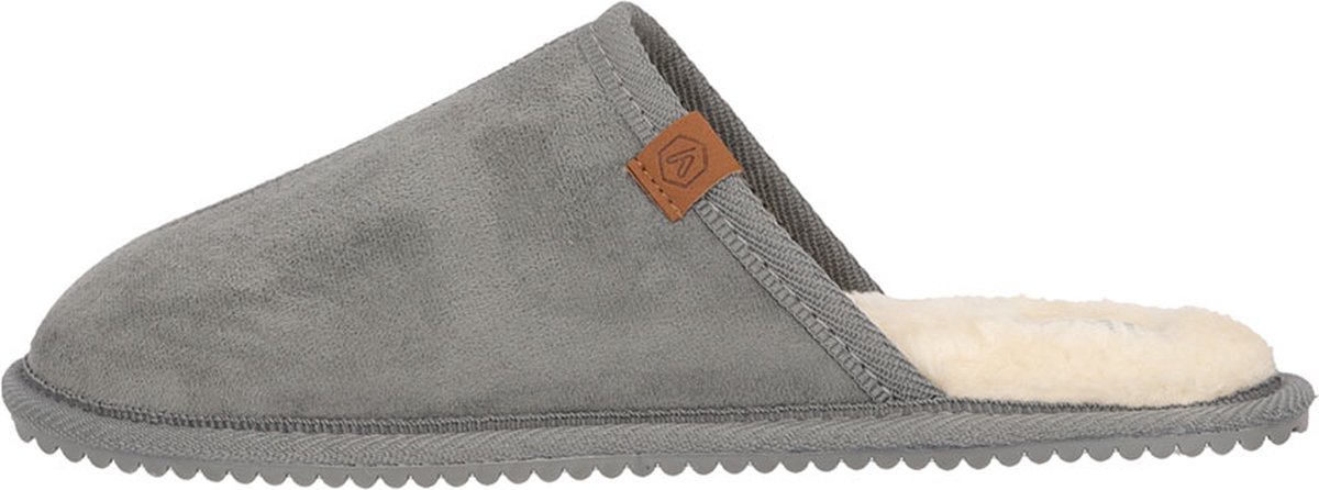 Apollo Dames Suede Sloffen Grijs 41/42 Instapsloffen