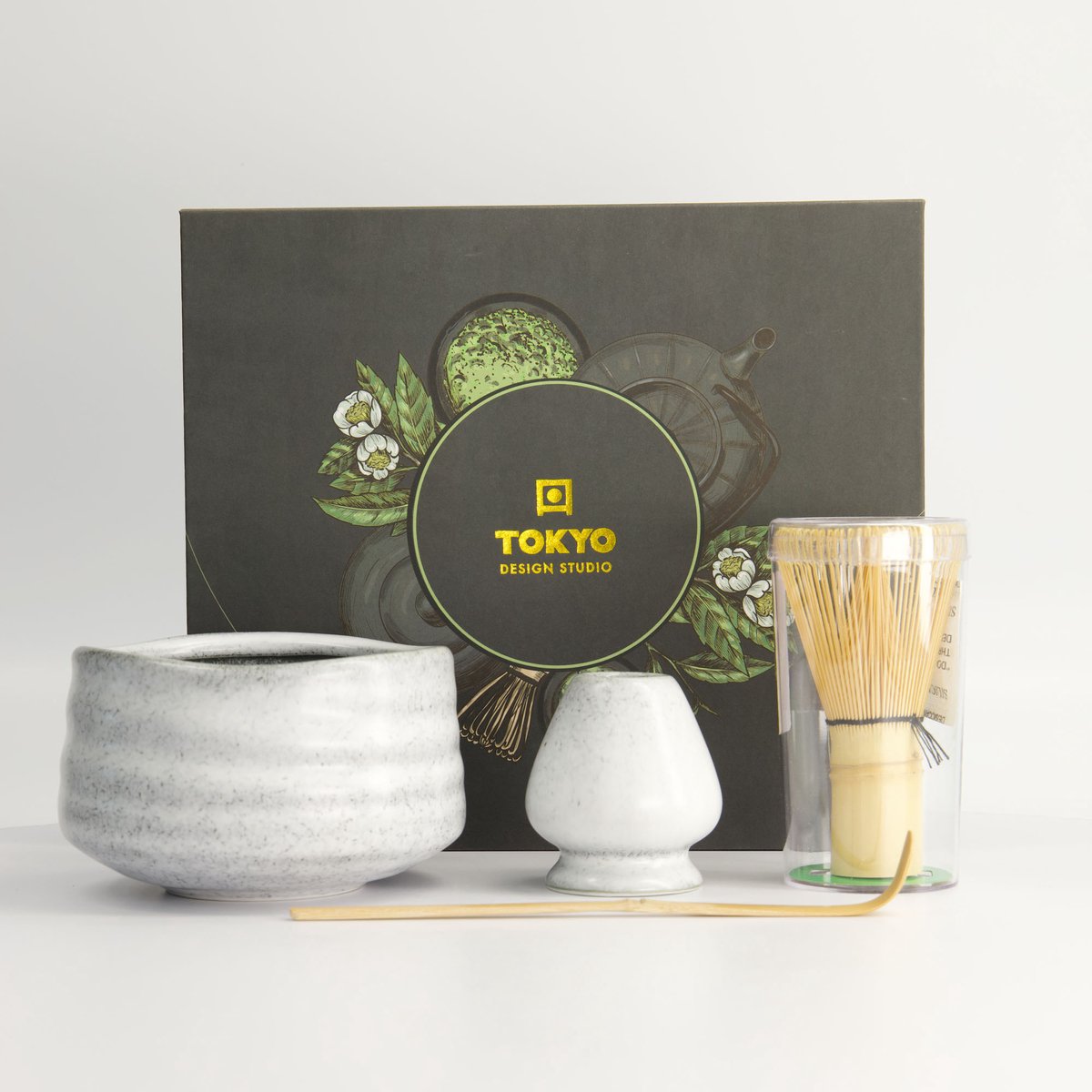 Tokyo Design Studio – Matcha Cadeau Set – Grijs – 4-delig – 11x8cm