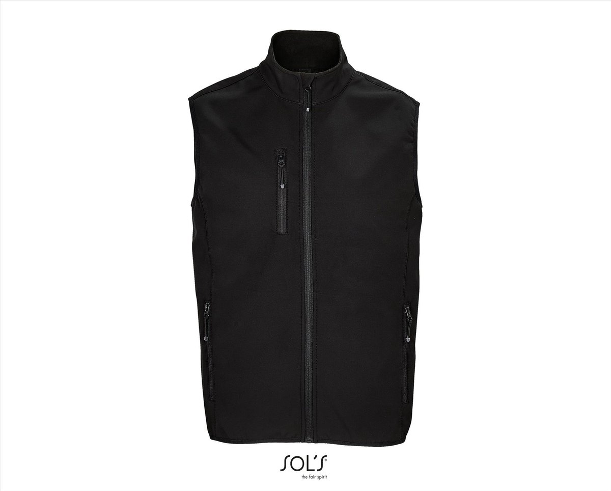 SOL'S Men´s Falcon Zipped Softshell Bodywarmer L03825 - Black - 3XL