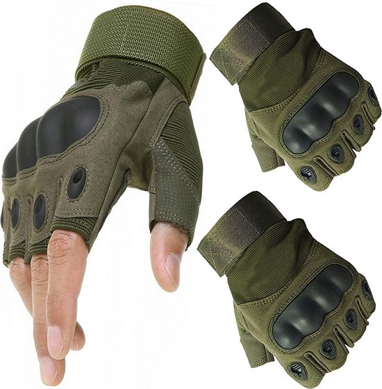 Gants Demi-Doigts Tactiques NOPEILVI - Pour Paintball, Airsoft, Cyclisme (Enfants)