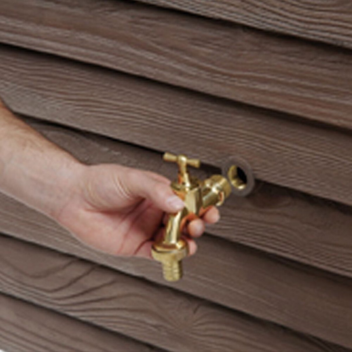 Garantia Woody colonne récupératrice d'eau 350 L bois foncé