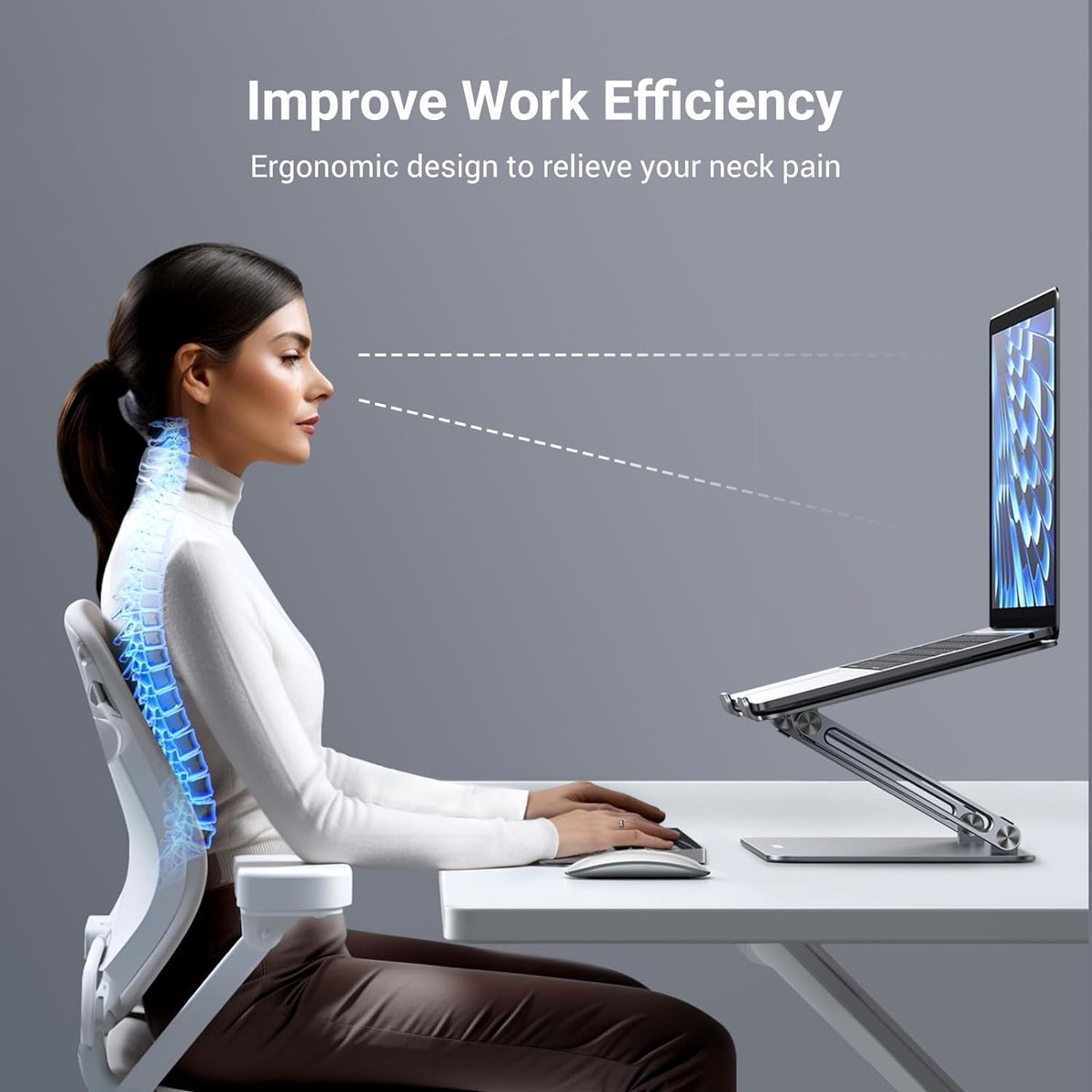Laptopstandaard, Antislip - Laptophouder, Ergonomische LaptopverhogerHobbypakket