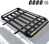 Vevor - Galeries de toit - Barres de toit - Universel - Barres de toit Voiture - Porte-bagages - Zwart - Aluminium - 127x90x14 cm - Porte-bagages - 100 KG