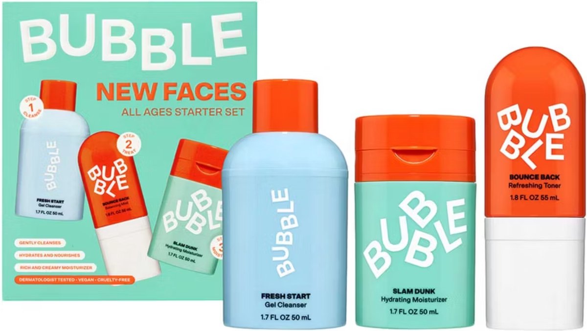 Bubble Skincare New Faces Starter Kit – Starterset Gezichtsverzorging