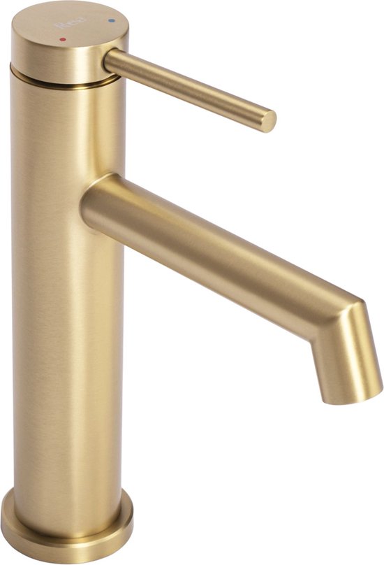 Rea Foss Gold Brush Low - Robinet pour lavabo - Or