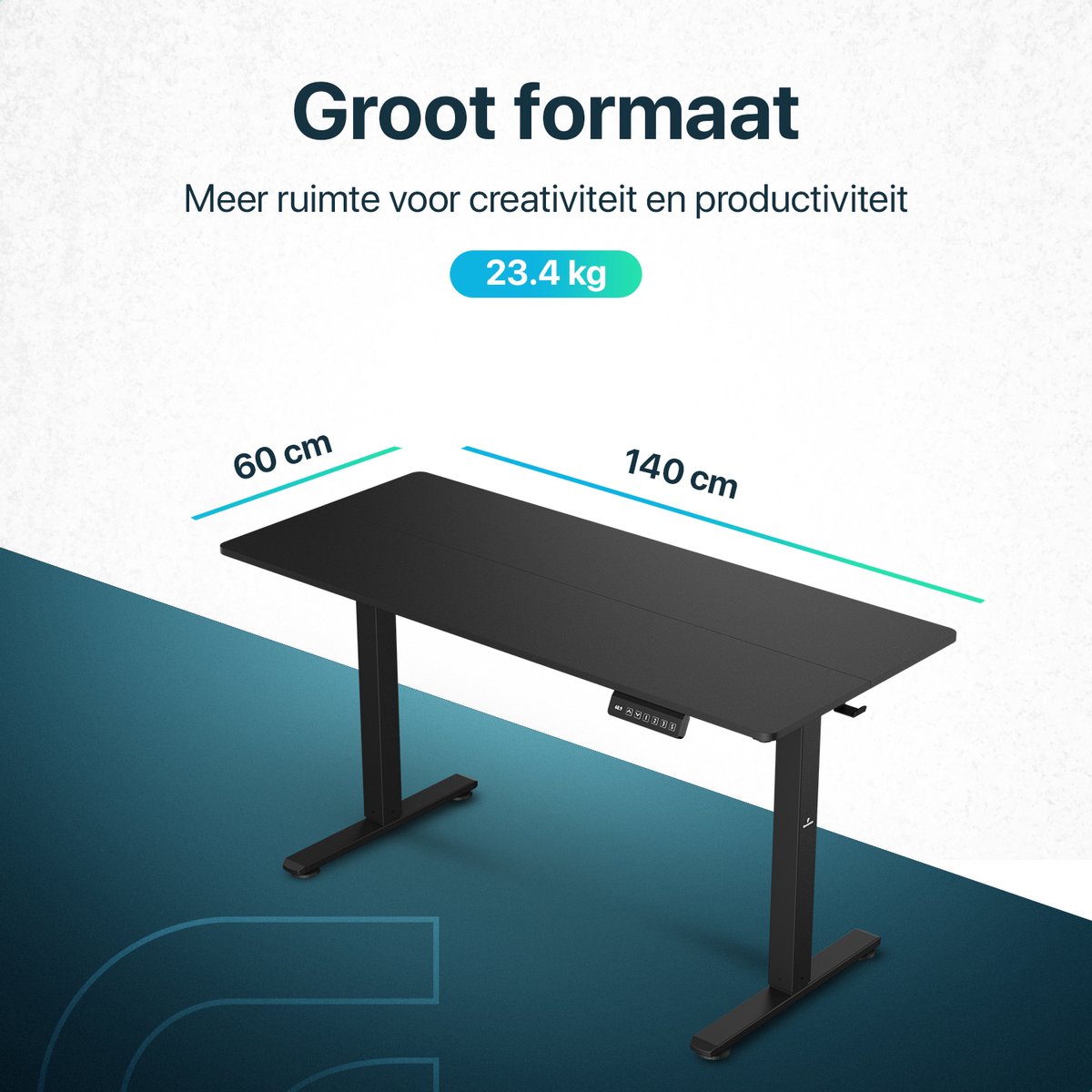 Flowsense Flowsense Zit Sta Bureau 140x60 - afbeelding 4