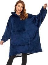 Vivva - Couverture à capuche - Sweat à capuche - Couverture polaire avec manches - Blanket à capuche - Blauw - HOODZIE