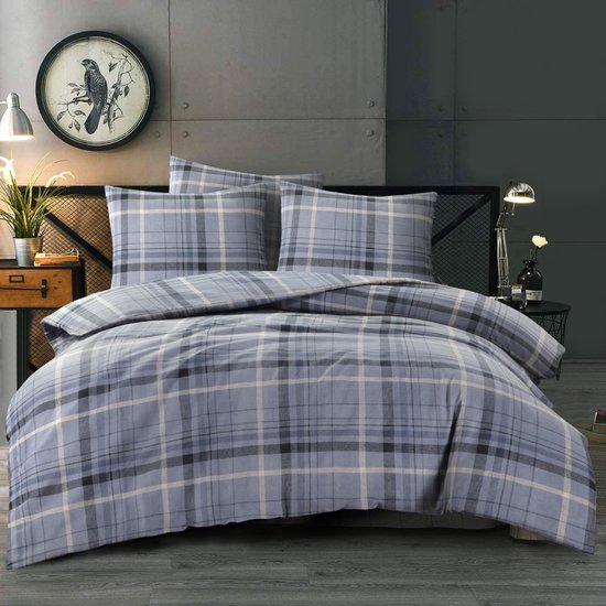 Day Dream Sölden - Flanel - Dekbedovertrek - Tweepersoons - 200x200/220 cm - Blauw — afbeelding 5