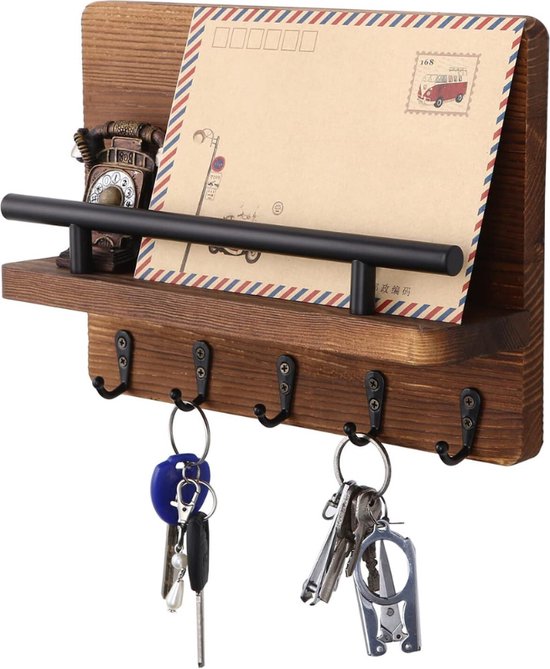 Bewegende Blauw-houten Sleutelhouder Voor De Wand En Een Hand Met Angst Rubberen Sleutel Schroevendraaier Wordt Schroef Hanger Image214171154