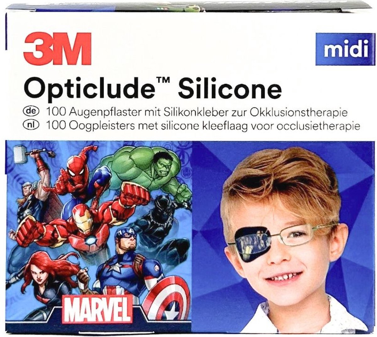 3M Opticlude Silicone oogpleisters Disney Midi Boys 100 stuks