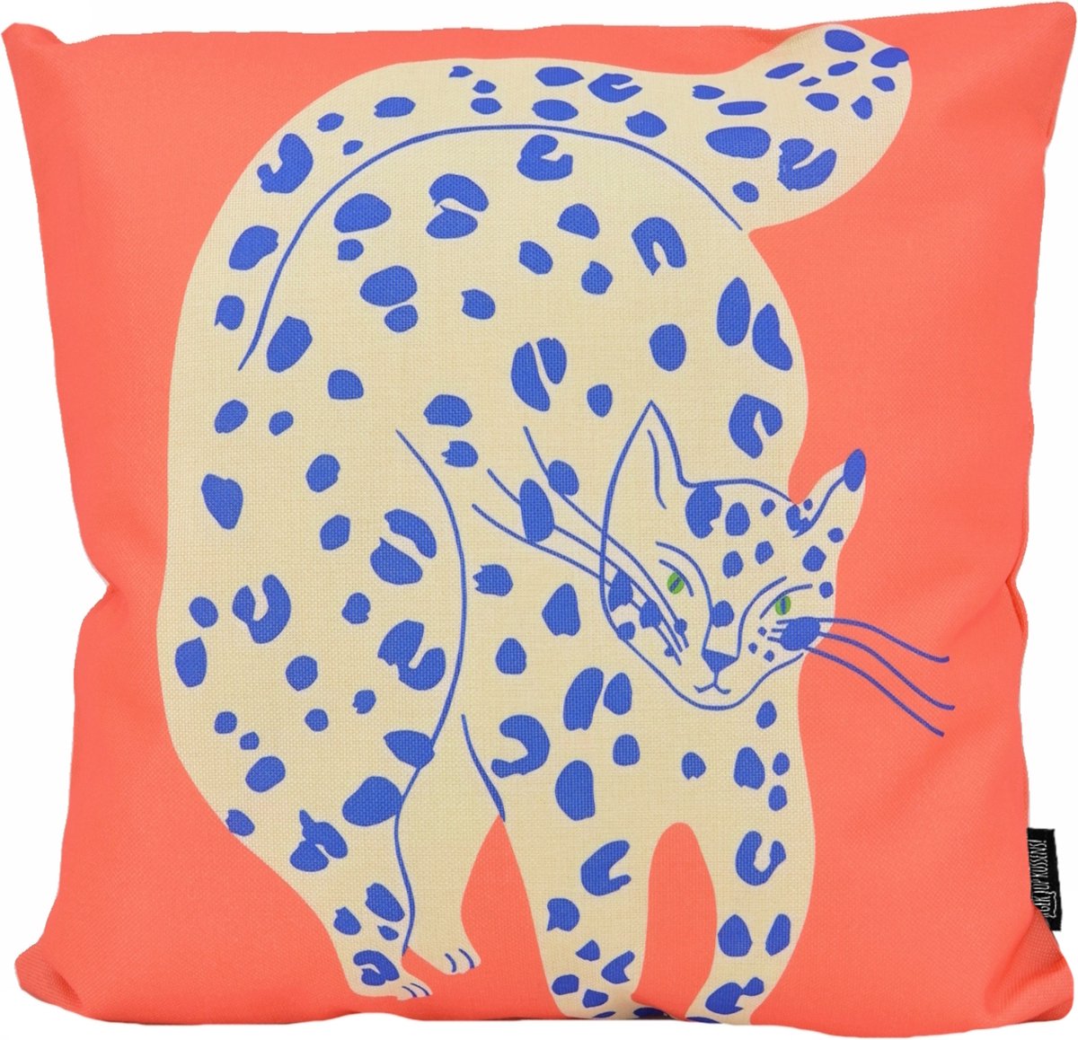 Gek op Kussens! Sierkussen Red Cat | 45 x 45 cm | Katoen/Linnen rood