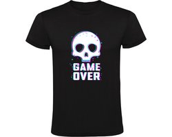 Game Over Heren T-shirt - games - skelet - schedel - dood - verloren - stoer