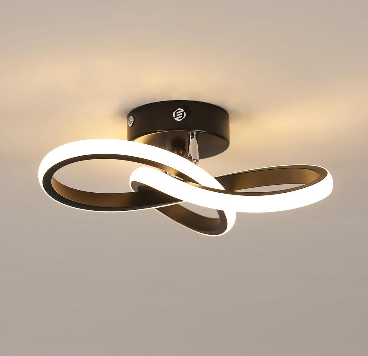 Equivera Plafonaire Lamp - Lamp - Plafond Lamp - Plafonnaire Lamp - Plafondlamp Zwart