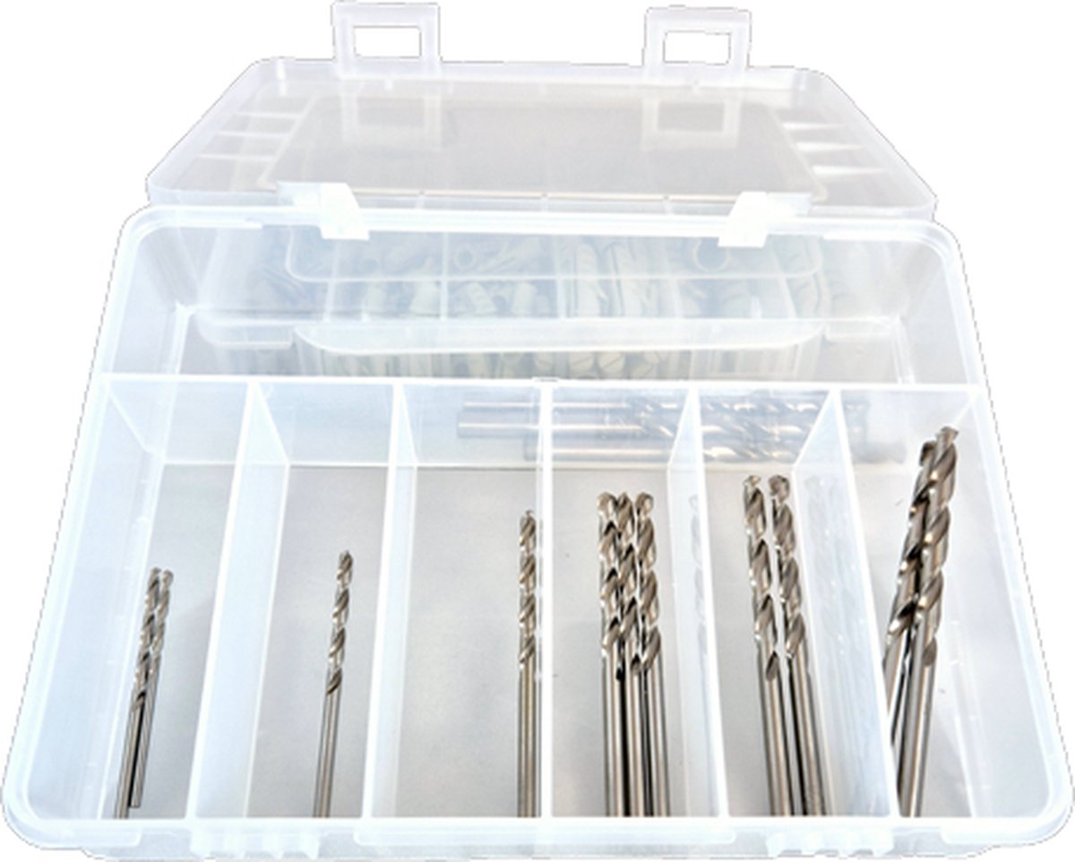 Borenset - HSS geslepen - 14-delig - 2mm t/m 6mm