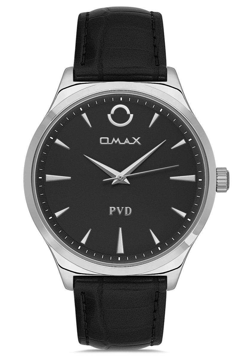 OMAX 00PR0047I002 Quartz Horloge - Heren - Quartz - Leder- Waterdicht