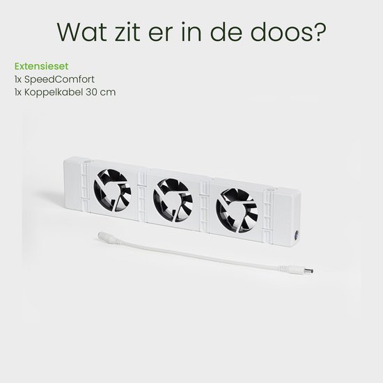 SpeedComfort Radiator Ventilator Uitbreidingsset – Koppelkabel - Geschikt voor Trio, Duo en Mono sets