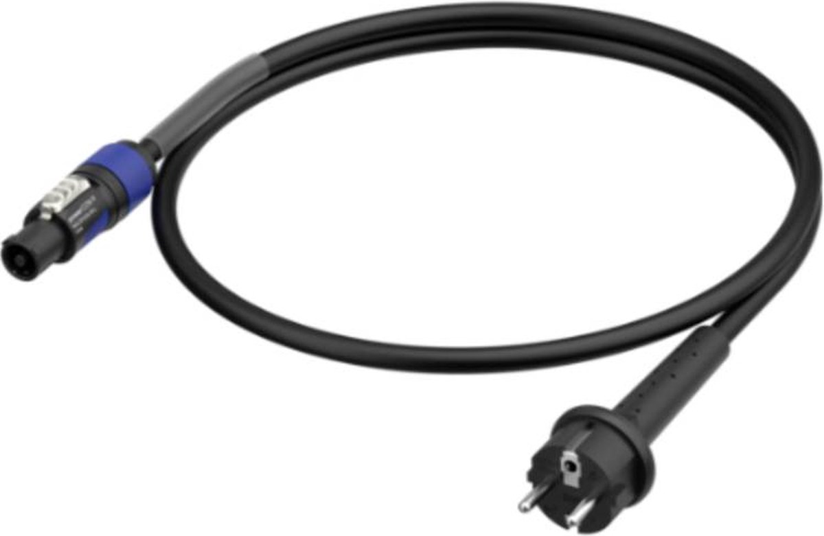 Neutrik 1036410 Aansluitkabel Stroom Zwart/blauw 1.5 m