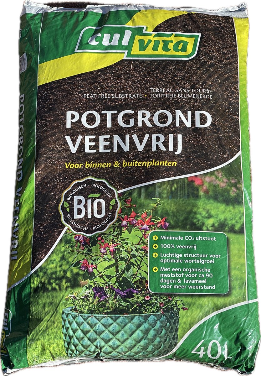 Biologische Potgrond veenvrij 40 liter