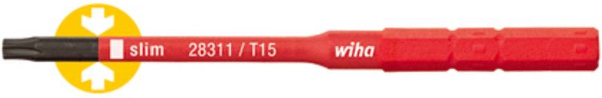 Wiha VDE Binnen-Torx Verwisselbare kling T 8 75 mm Geschikt voor Wiha Torque