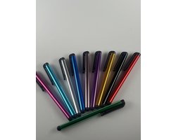 stylus in 10 kleuren ideaal voor telefoon, tablet of laptop- 10 stylus pennen in 1 set - Voor elke gelegenheid een kleur - Nauwkeurige bediening - leuk cadeau-idee