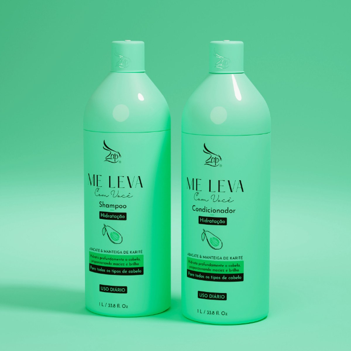 ZAP Me Leva Com Você - Diepe Hydratatie met Avocado en Sheaboter 2x1L