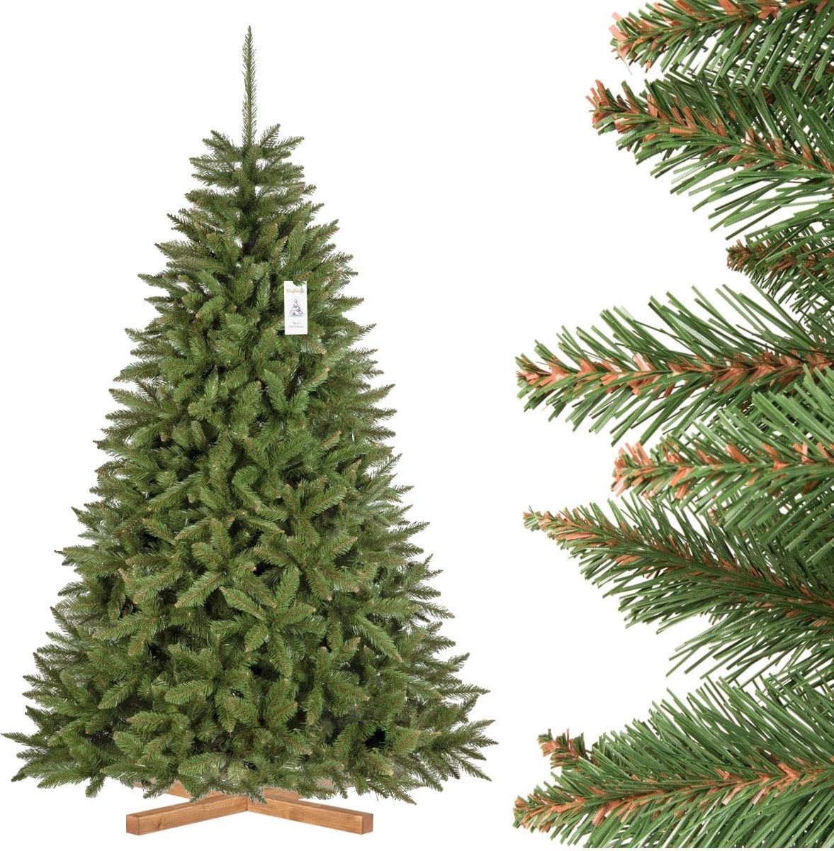 Elegante Kunstkerstboom 150 Cm: Natuurlijke Spar Met Houten Standaard - Duurzaam Gemaakt In De EU