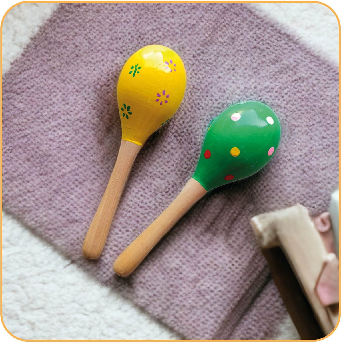 Jobber Toys Houten Sambaballen Kinderen - Ritme - 2 stuks - Assorti — afbeelding 3