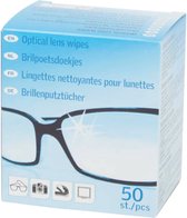 Brilpoetsdoekjes - 50 stuks - Vochtige doekjes - Streeploos resultaat