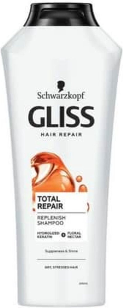 Gliss Shampoo Total Repair - 12 x 400 ml - Voordeelverpakking