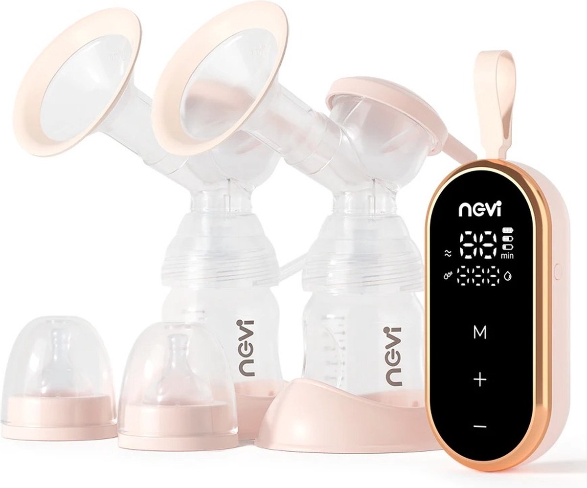 Goedkoopste Jeghi® Elektrische Borstkolf - Borst pomp - Kolven - Moeder - Melk pomp - 2 maten - Dubbel - 3 modi - 12 niveaus - Draagbaar - Led Display - incl. Opbergtas