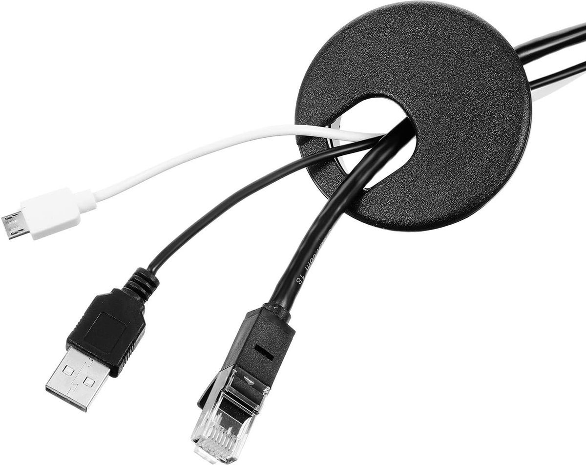 QUARKZMAN Kabeldoorvoer voor bureau, 60 mm, kabelorganizer