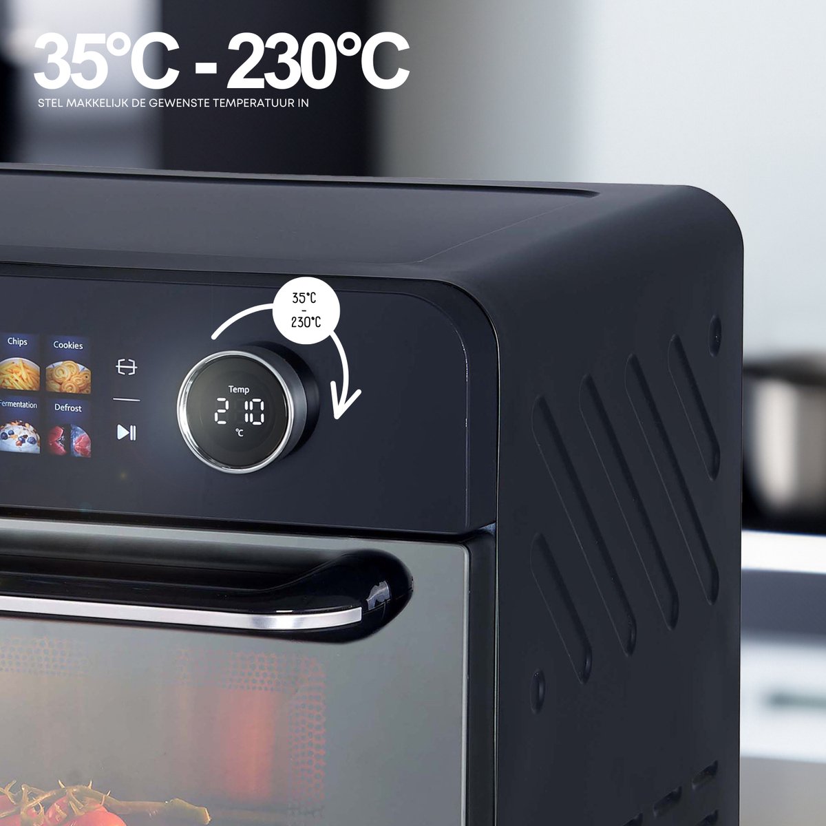 Airfryer Oven - 25L - 12 Programma's - 35 tot 230 Graden - Hetelucht friteuse - 2250W - COOK-IT — afbeelding 7