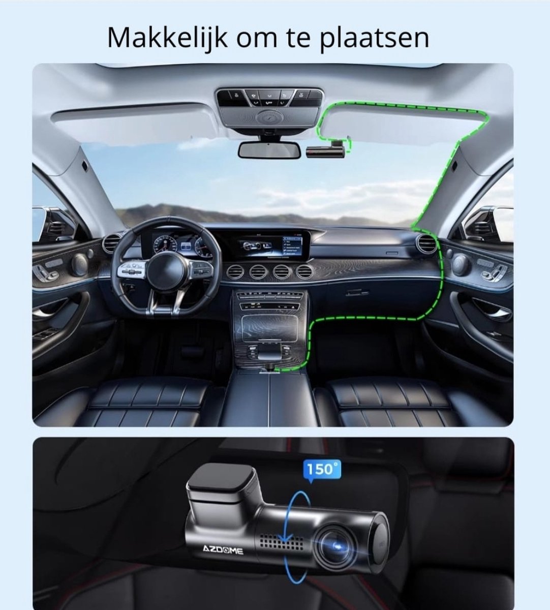 Azdome M300 1296P dashcam voor auto - Full HD - Wifi - Nachtzicht - G-Sensor - Loop recording- 2024 model – foto 4