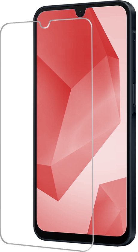 Screenprotector van gehard glas op een telefoon.