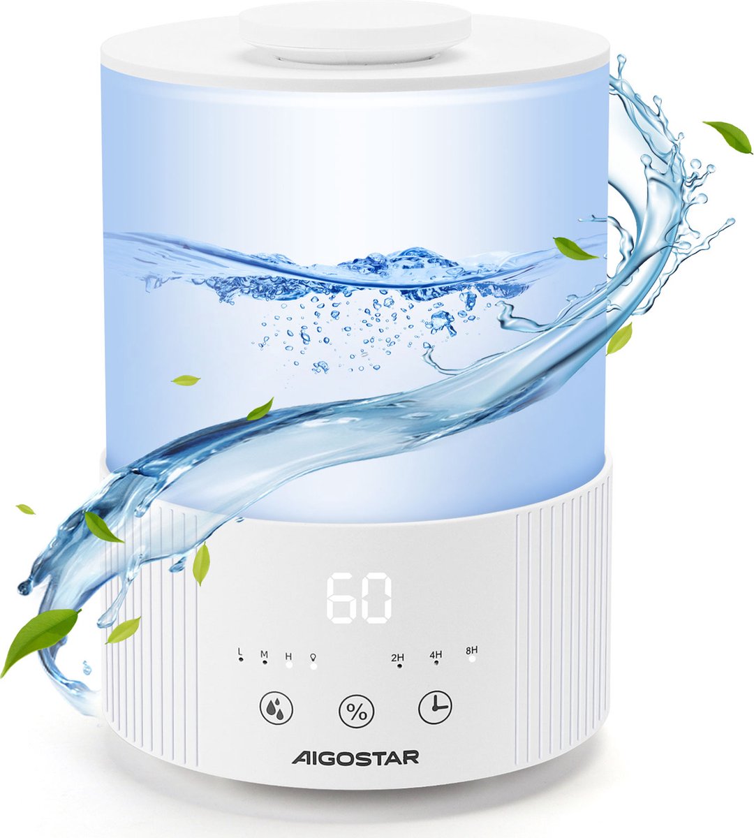 Aigostar Luchtbevochtiger met aromatherapie - LED verlichting-Timer