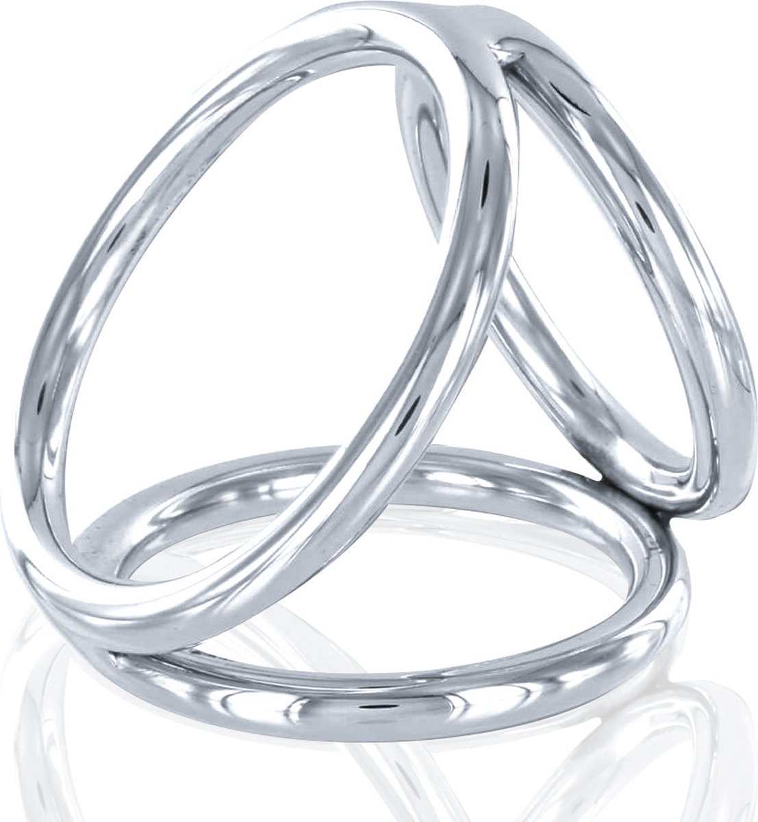Goedkoopste Black Label - Triple Cockring - RVS - Zilver - Medium