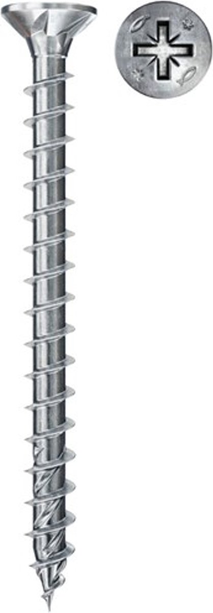 Fischer Spaanplaatschroef 5.0x60mm Verzinkt PZ2